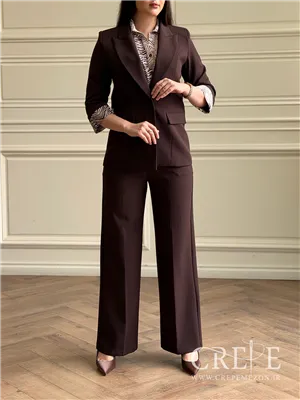 ست سه تیکه کت شلوار آستین پاکتی