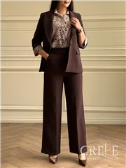 ست سه تیکه کت شلوار آستین پاکتی