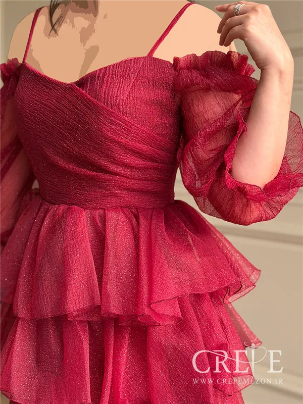 پیراهن عروسکی سه طبقه بیده