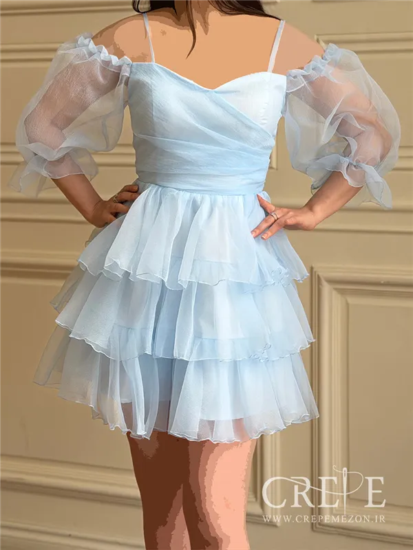 پیراهن عروسکی سه طبقه بیده