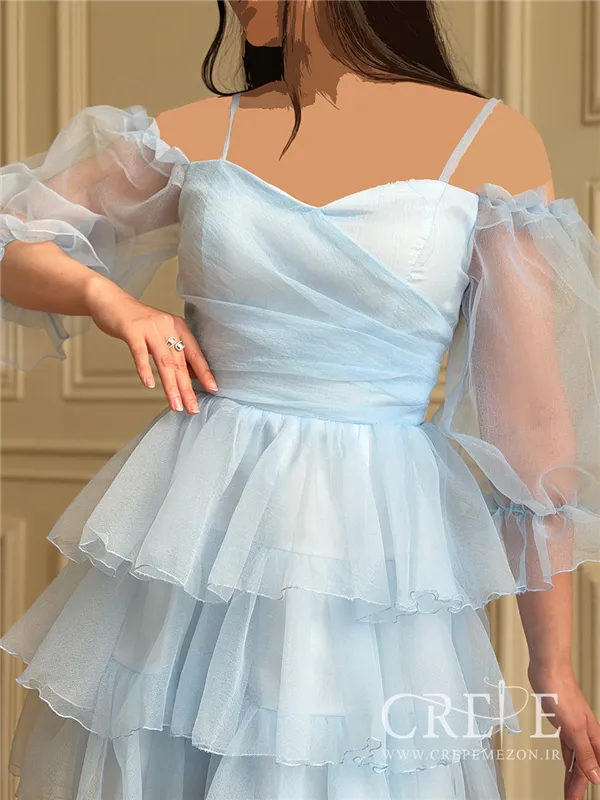 پیراهن عروسکی سه طبقه بیده